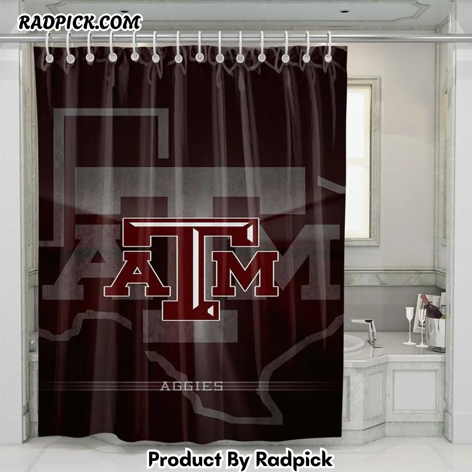 Texas am shower curtain set bathroom set for bathroom decor best gift for friends rp387100